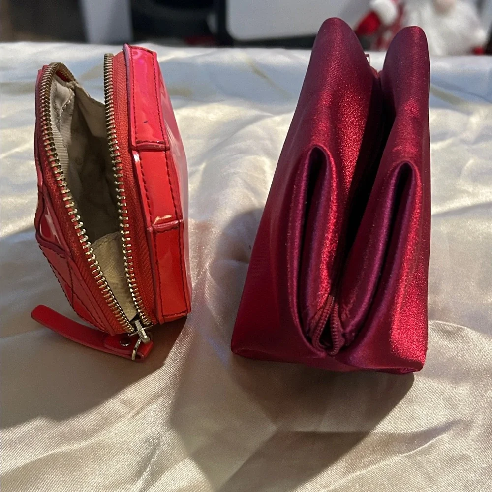 Chic Red and Pink Cosmetic Bag Duo